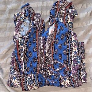 Blue Floral Patterned Women’s Jumpsuit